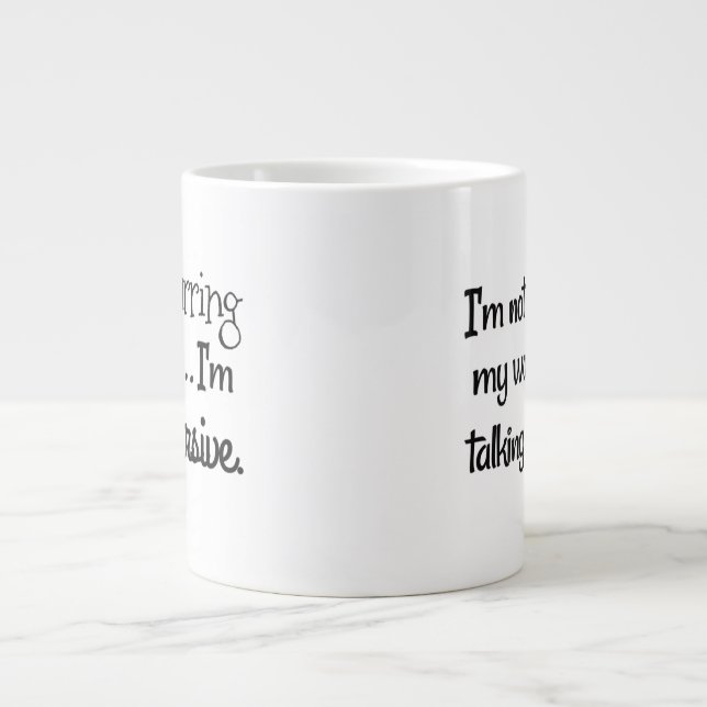 Jumbo Venti-size (20 oz)klassische Tasse der weiße (Vorderseite)