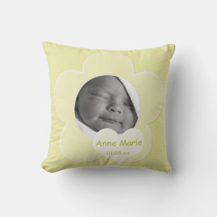 Jumbo Yellow Polka Dot Baby Foto Pillow Kissen