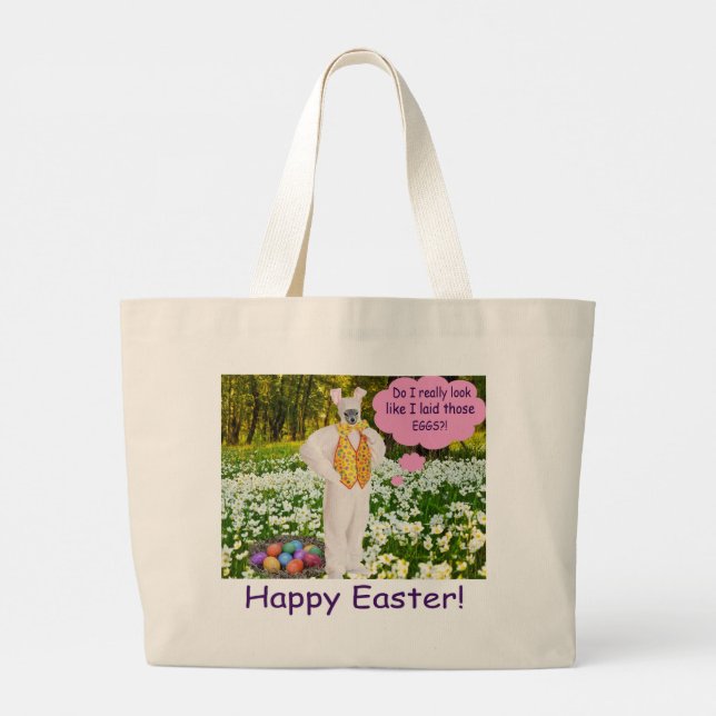Jumbotasche. Happy Oaster. klipspringt/sonnig Jumbo Stoffbeutel (Rückseite)