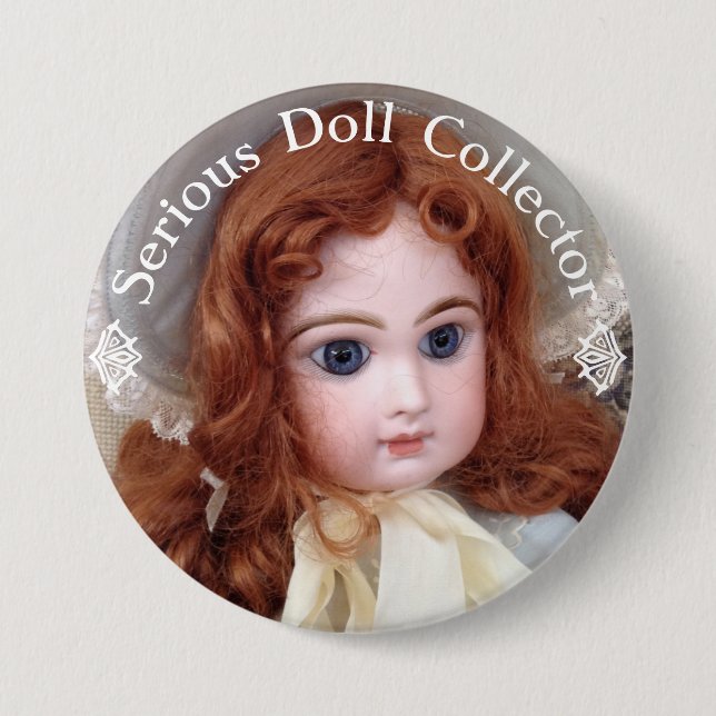 Jumeau Antique Doll Collector 3" Button Button (Vorderseite)