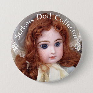 Jumeau Antique Doll Collector 3" Button Button
