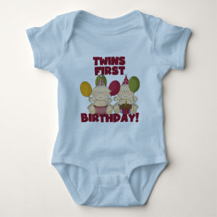 Jumeaux 1er anniversaire - T-shirts et cadeaux pou