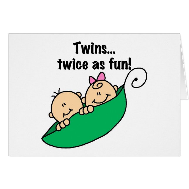 Jumeaux de cosse de pois deux fois comme amusement (Devant horizontal)