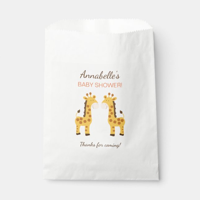 Jumeaux Giraffes Fête Favoriser les sacs (Devant)