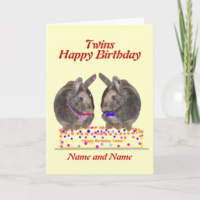 Jumelle la carte d'anniversaire hommes-femmes (Devant)