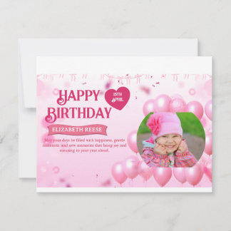 Jump and Play Birthday Invitation Photo Card 