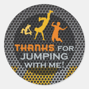 Jump Birthday Boy Matching Danke Stickers