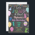 Jump Birthday Chalkboard Kid Trampolin Party Einladung<br><div class="desc">Personalisieren Sie diese phantastische Jump Birthday Chalkboard Kid Trampolin Party Einladung mit Ihren Daten einfach und schnell. Alle Texte sind editierbar! Für eine erweiterte Anpassung dieses Designs,  wählen Sie einfach die Schaltfläche 'Anpassen / Diese Vorlage personalisieren' oben! Matching Artikel in der Sammlung verfügbar!</div>