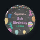 Jump Birthday Chalkboard Kid Trampolin Party Pappteller<br><div class="desc">Personalisieren Sie diesen phantastischen Jump Birthday Chalkboard Kid Trampolin Party Aufkleber mit Ihren Daten einfach und schnell. Alle Texte sind editierbar! Für eine erweiterte Anpassung dieses Designs,  wählen Sie einfach die Schaltfläche 'Anpassen / Diese Vorlage personalisieren' oben! Matching Artikel in der Sammlung verfügbar!</div>