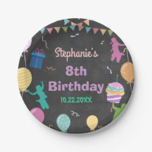 Jump Birthday Chalkboard Kid Trampolin Party