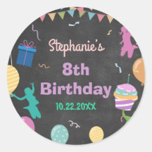 Jump Birthday Chalkboard Kid Trampolin Party