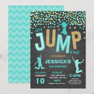 Jump Birthday Einladung Jump Trampolin Party