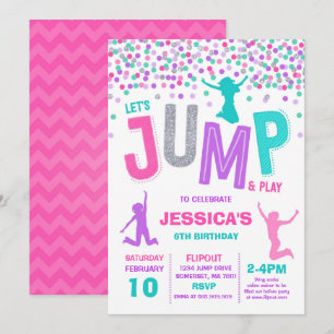 Jump Birthday Einladung Jump Trampolin Party