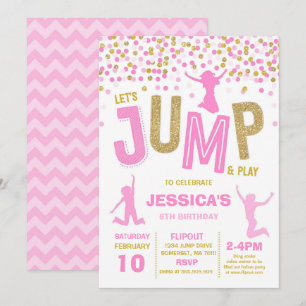 Jump Birthday Einladung Jump Trampolin Party