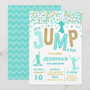 Jump Birthday Einladung Jump Trampolin Party
