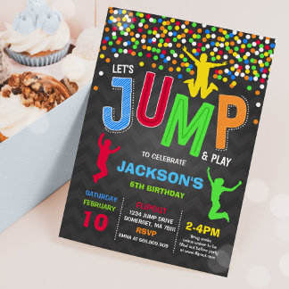 Jump Birthday Einladung Jump Trampolin Party