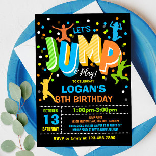 Jump Birthday Einladung Jump Trampolin Party
