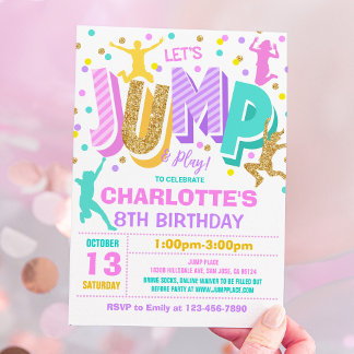 Jump Birthday Einladung Jump Trampolin Party