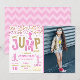 Jump Birthday Einladung Jump Trampolin Party