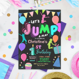Jump Birthday Einladung Springen Trampolin Party