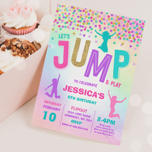 Jump Birthday Invitation Jump Trampoline Party