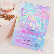 Jump Birthday Party Gefärbte Krawatte Neon Glow Ju Einladung