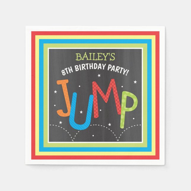 Jump Birthday Party Trampoline Bounce House Serviette (Vorderseite)