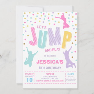 Jump Bounce House Birthday Party Invitation Einladung