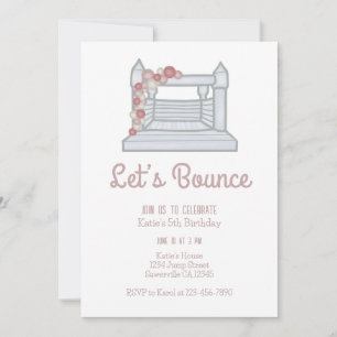 Jump Bounce House Girls Geburtstag Einladung