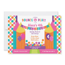Jump Bounce House Trampoline Geburtstagseinladung