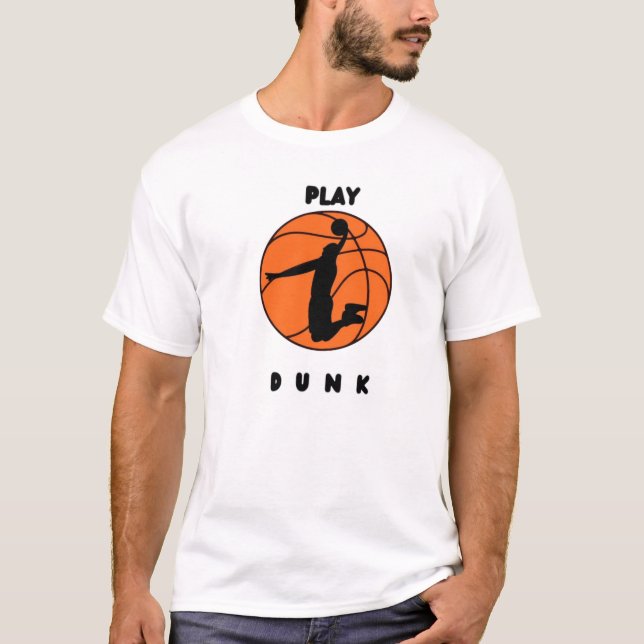 Jump de basket-ball gras _ Jouer T-shirt Dunk (Devant)