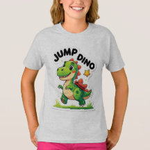 Jump Dino - Sticker de dessin en jeu T-Shirt