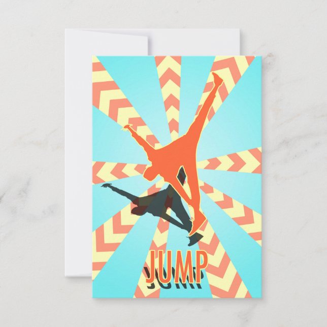 "JUMP"-Einladung für Kinder Einladung (Vorderseite)