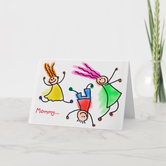 Jump for Joy Mother's Day Karte (Vorderseite)