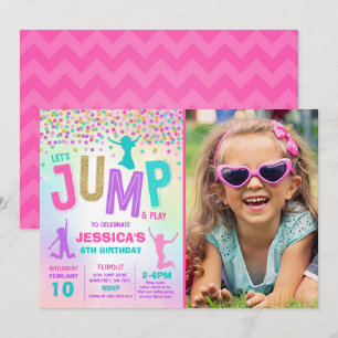 Jump Invitation Anniversaire Jump Trampoline Party