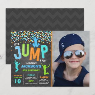 Jump Invitation Anniversaire Jump Trampoline Party