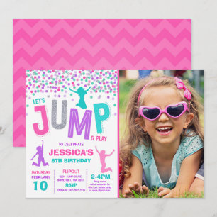 Jump Invitation Anniversaire Jump Trampoline Party