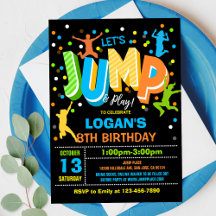 Jump Invitation Anniversaire Jump Trampoline Party