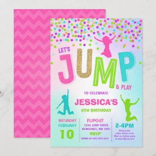 Jump Invitation Anniversaire Jump Trampoline Party