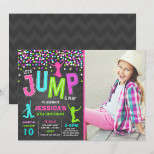 Jump Invitation Anniversaire Jump Trampoline Party