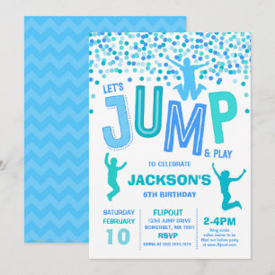 Jump Invitation Anniversaire Jump Trampoline Party