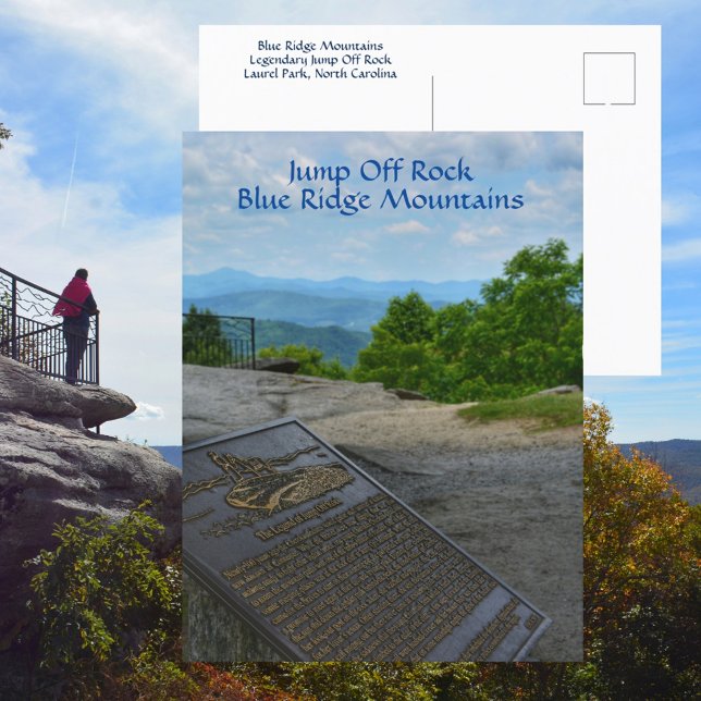 Jump Off Rock Blue Ridge Mountains NC fotografisch Postkarte (Von Creator hochgeladen)