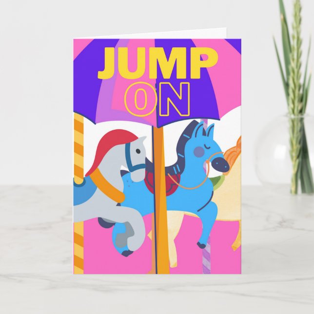 Jump On Take a Ride und Celebrate Karte (Vorderseite)