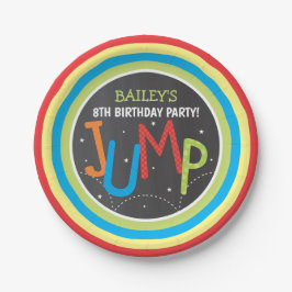 Jump Party Trampolin Party Papier Tafel Tafel Pappteller