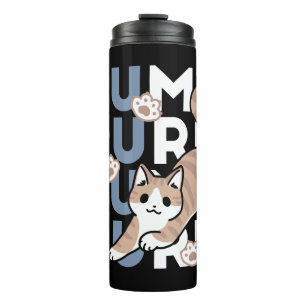 Jump Purr Jump: Spielerisches Cat Design mit Spaß  Thermosbecher