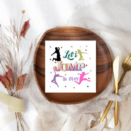 Jump Trampolin farbenfrohe Geburtstagsparty Serviette