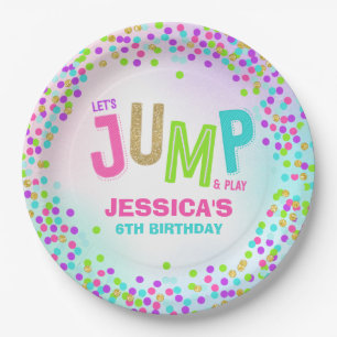 Jump Trampolin Geburtstagsparty Dekoration Persona Pappteller