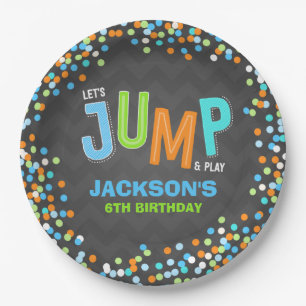 Jump Trampolin Geburtstagsparty Supplies Dekor Pappteller