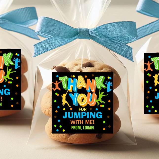 Jump Trampoline Anniversaire Favoriser Sticker (Créateur téléchargé)