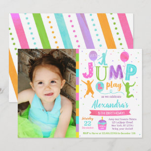 Jump Trampoline Park Anniversaire Invitations Fill